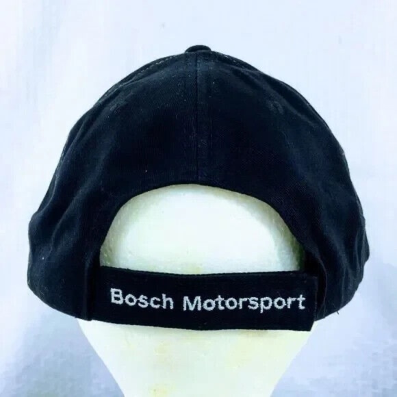 Bosch Men Strap back Cap Motorsports Yellow Black Cotton Hat One Size Fits All - Picture 5 of 6
